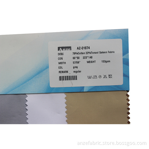 Factory price wholesale sateen tencel fabric for garment